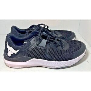 Under Armour Shoes Mens 11 Project Rock Black White BSR 2 Gym Training Sneakers